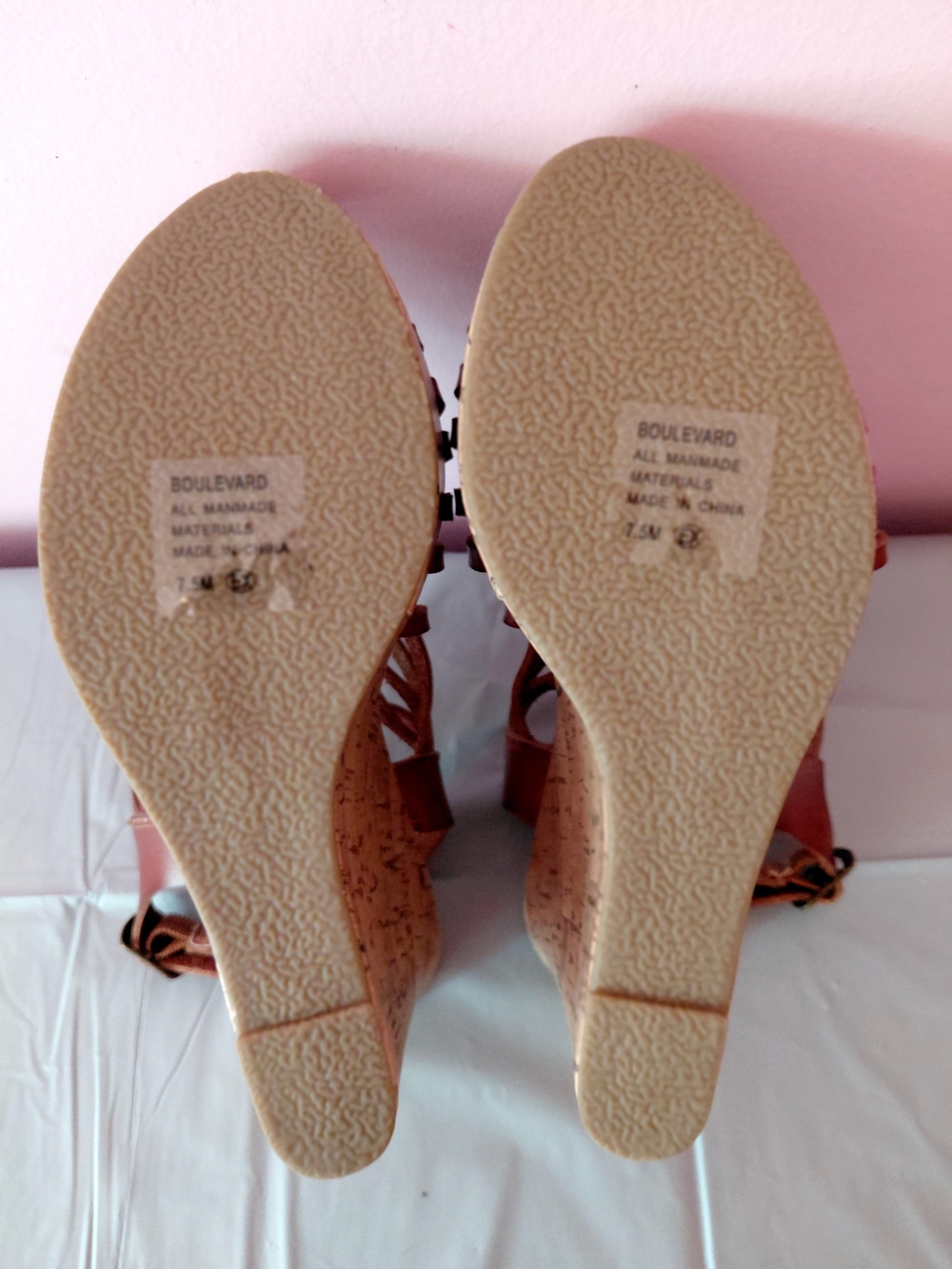 NEW without Tag Jellypop Boulevard Sz 7.5 Wedge Sandal 4 Inch Heel. - Picture 6 of 14